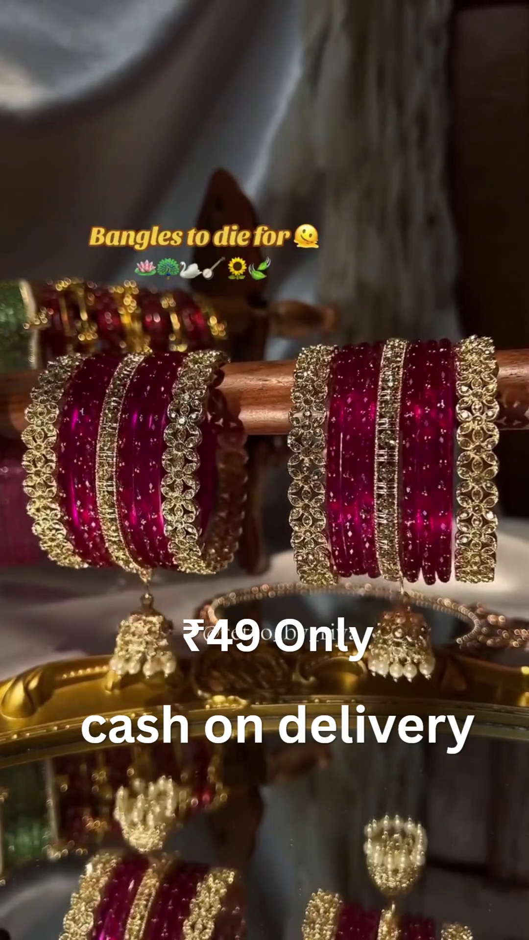 Magenta Majesty Bangles with Golden Embellishments and Dangling Ornaments – A Regal Fusion of Tradition and Modern Elegance 🌸🌿💎