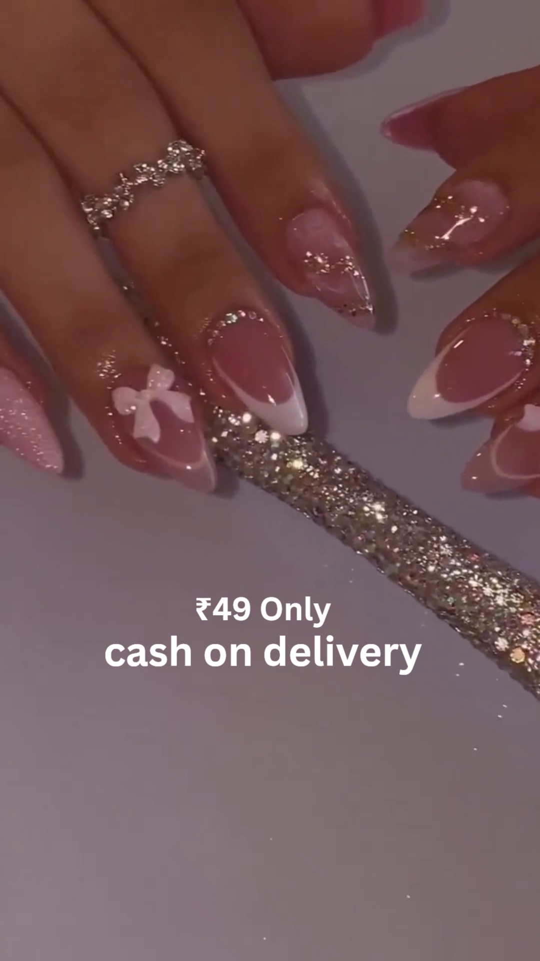 Luxury Pink Bow Nails – Elegant, Feminine & Chic