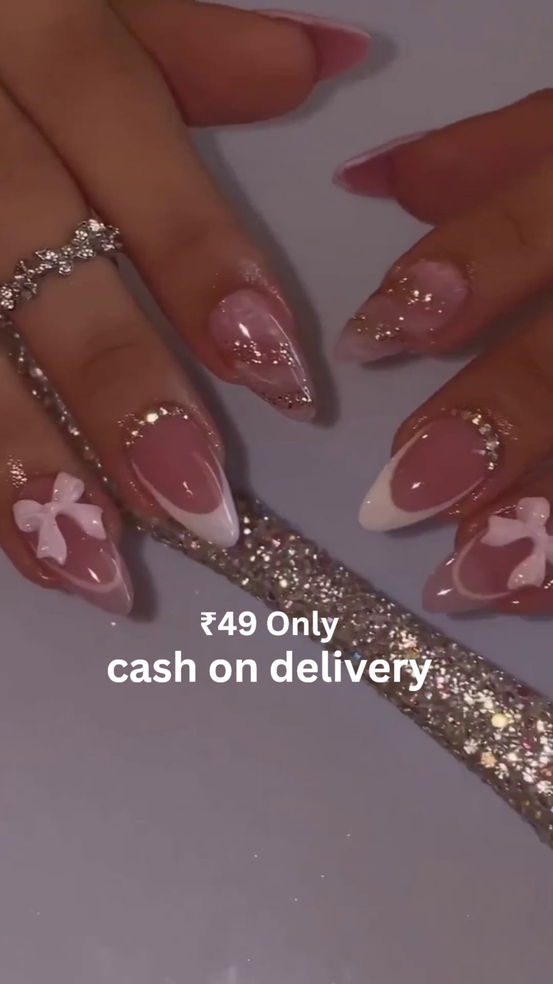 Luxury Pink Bow Nails – Elegant, Feminine & Chic