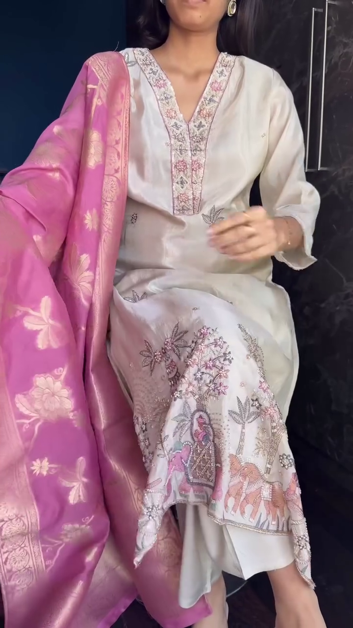 Elegant Designer Suit Set with Dupatta